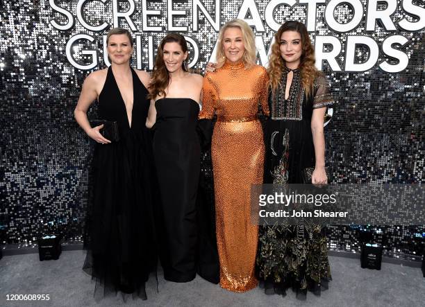 Jennifer Robertson, Sarah Levy, Catherine O'Hara, and Annie Murphy attend the 26th Annual Screen Actors Guild Awards at The Shrine Auditorium on...