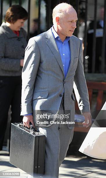 Peregrine Armstrong-Jones leaves Canongate Kirk after a wedding rehearsal on July 29, 2011 in Edinburgh, Scotland. The Queen's granddaughter Zara...
