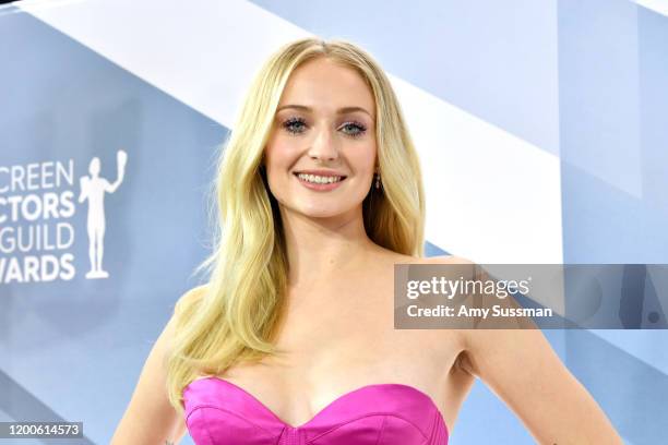 English actress Sophie Turner attends the 26th Annual Screen Actors Guild Awards at The Shrine Auditorium on January 19, 2020 in Los Angeles,...