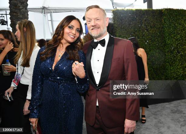 Allegra Riggio and Jared Harris attend the 26th Annual Screen Actors Guild Awards at The Shrine Auditorium on January 19, 2020 in Los Angeles,...