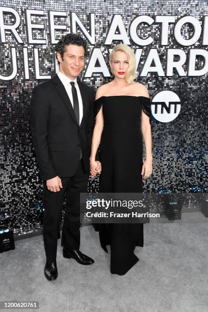 Thomas Kail and Michelle Williams attend the 26th Annual Screen Actors Guild Awards at The Shrine Auditorium on January 19, 2020 in Los Angeles,...