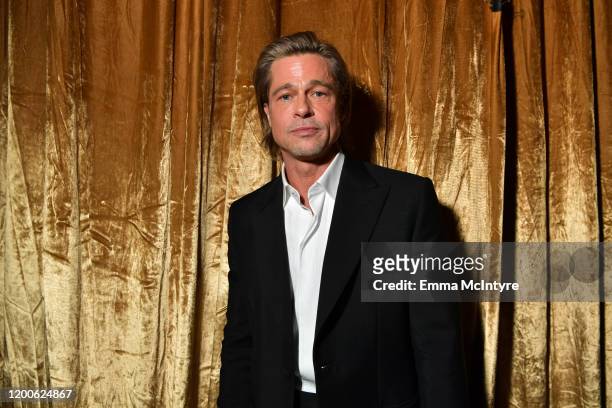 Brad Pitt, winner of Outstanding Performance by a Male Actor in a Supporting Role for 'Once Upon a Time in Hollywood', attends the 26th Annual Screen...