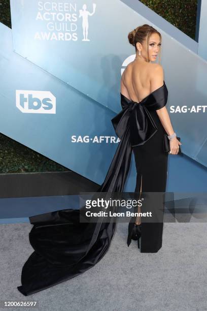 Jennifer Lopez attends 26th Annual Screen Actors Guild Awards at The Shrine Auditorium on January 19, 2020 in Los Angeles, California.