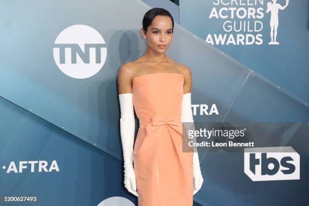 Zoë Kravitz attends 26th Annual Screen Actors Guild Awards at The Shrine Auditorium on January 19, 2020 in Los Angeles, California.