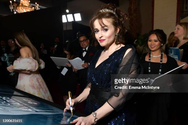 Helena Bonham Carter attends the 26th Annual Screen Actors Guild Awards at The Shrine Auditorium on January 19, 2020 in Los Angeles, California....