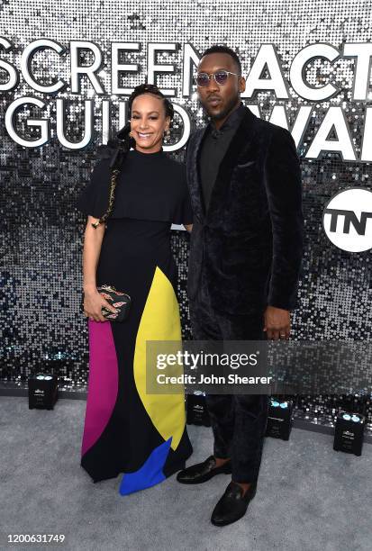 Amatus Sami-Karim and Mahershala Ali attend the 26th Annual Screen Actors Guild Awards at The Shrine Auditorium on January 19, 2020 in Los Angeles,...