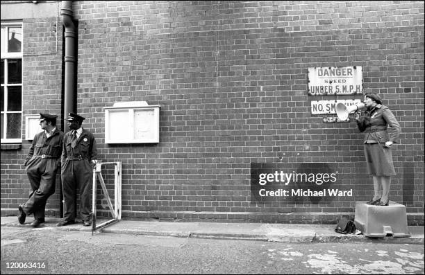 Shirley Williams makes a speech during the Stechford by-election, 1977.