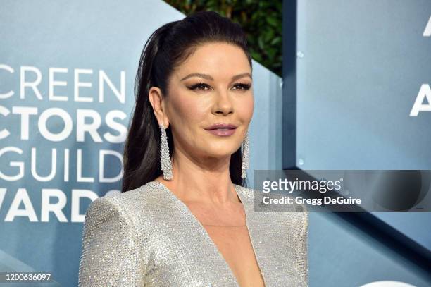 Catherine Zeta-Jones attends the 26th Annual Screen Actors Guild Awards at The Shrine Auditorium on January 19, 2020 in Los Angeles, California....