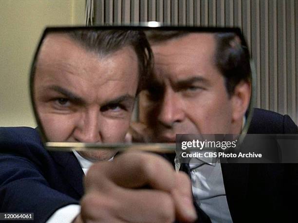 Anthony Zerbe as Colonel Helmut Kellerman and Martin Landau as Rollin Hand in the Mission Impossible episode, "Live Bait" Original airdate, February...