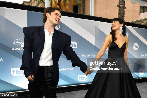 Casey Thomas Brown and Jenna Lyng Adams attend the 26th Annual Screen Actors Guild Awards at The Shrine Auditorium on January 19, 2020 in Los...