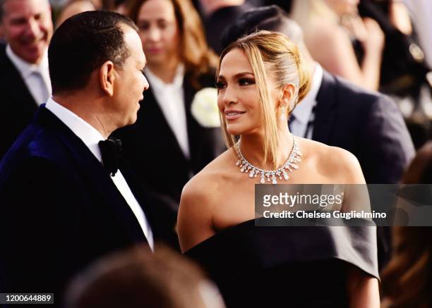 Alex Rodriguez and Jennifer Lopez attend the 26th annual Screen Actors Guild Awards at The Shrine Auditorium on January 19, 2020 in Los Angeles,...