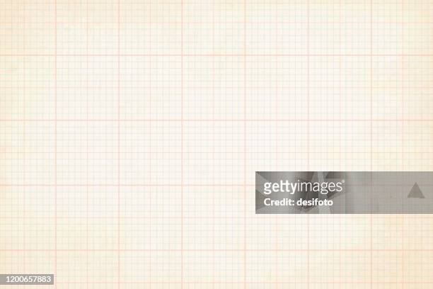 pale grunge effect sheet of chequered graph paper - beige stock illustrations
