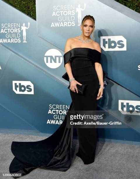 Jennifer Lopez attends the 26th Annual Screen Actors Guild Awards at The Shrine Auditorium on January 19, 2020 in Los Angeles, California.