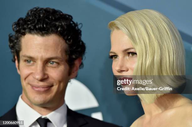 Thomas Kail and Michelle Williams attend the 26th Annual Screen Actors Guild Awards at The Shrine Auditorium on January 19, 2020 in Los Angeles,...