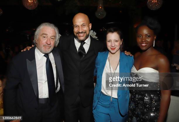 Robert De Niro, Keegan-Michael Key, Elisa Key and Lupita Nyong'o attend 2020 Netflix SAG After Party at Sunset Tower on January 19, 2020 in Los...