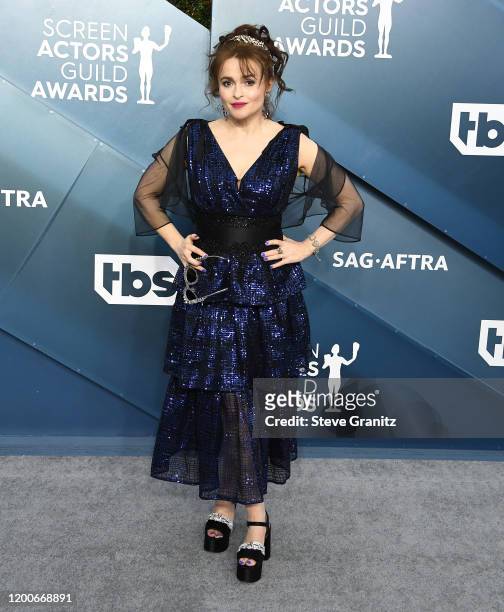 Helena Bonham Carter arrives at the 26th Annual Screen Actors Guild Awards at The Shrine Auditorium on January 19, 2020 in Los Angeles, California.