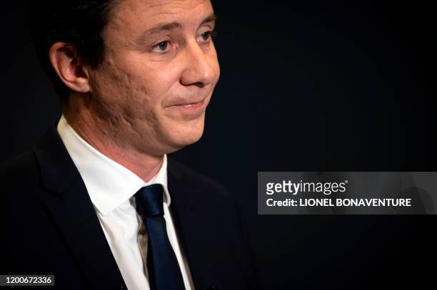 Former government spokesperson and La Republique en Marche candidate for the upcoming Paris 2020 mayoral election Benjamin Griveaux is pictured as he...