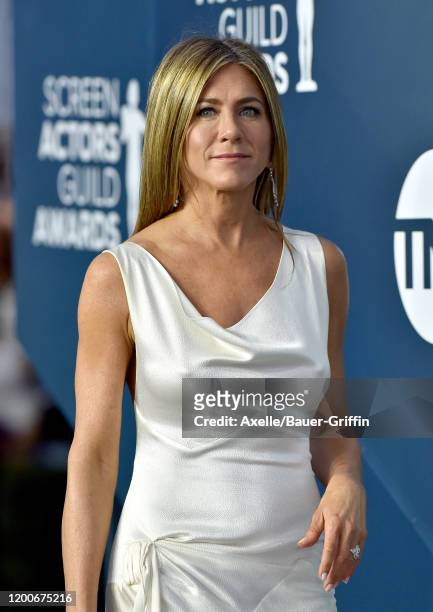 Jennifer Aniston attends the 26th Annual Screen Actors Guild Awards at The Shrine Auditorium on January 19, 2020 in Los Angeles, California.