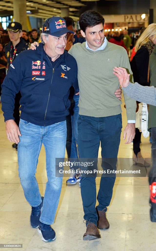 Carlos Sainz Arrives At Madrid After Rally Dakar 2020