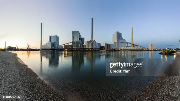 power station panorama (baden-württemberg, germany) - mannheim stock-fotos und bilder
