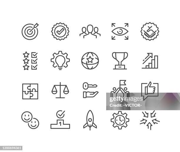 kernwerte icons - classic line series - ethical stock-grafiken, -clipart, -cartoons und -symbole