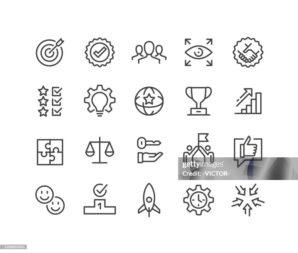 Core Values Icons - Classic Line Series