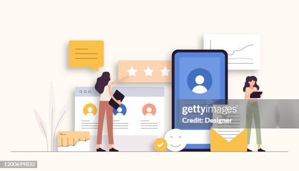 user experience related vector illustration. flat modern design - accessibility website stock illustrations