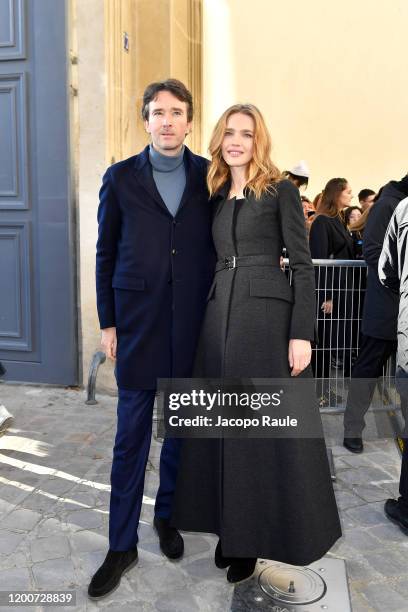 Antoine Arnault and Natalia Vodianova attend the Dior Haute Couture Spring/Summer 2020 show as part of Paris Fashion Week on January 20, 2020 in...