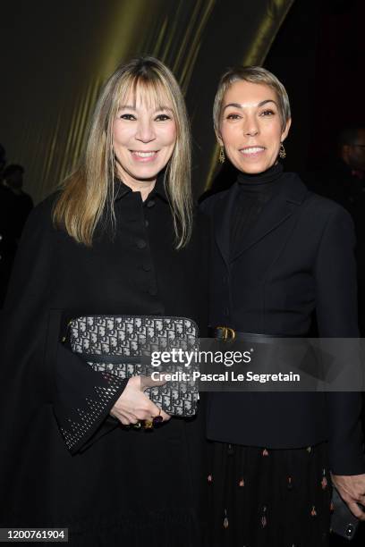 Victoire de Castellane and Mathilde Meyer Favier attends the Dior Haute Couture Spring/Summer 2020 show as part of Paris Fashion Week on January 20,...
