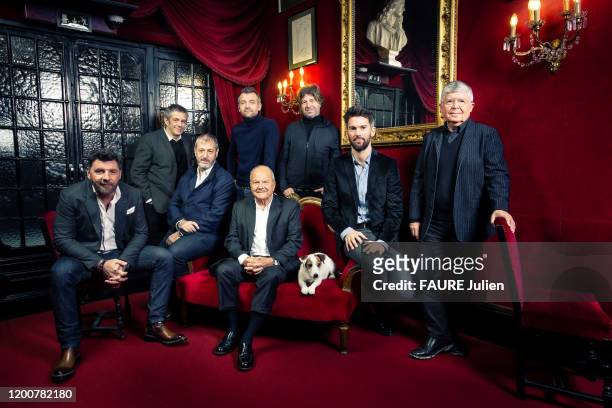 The businessman Marc Ladreit de Lacharrière, Philippe Lellouch, Stephane Hillel, Michel Lumbroso, Aurélien Bider, Richard Caillat, Jean...