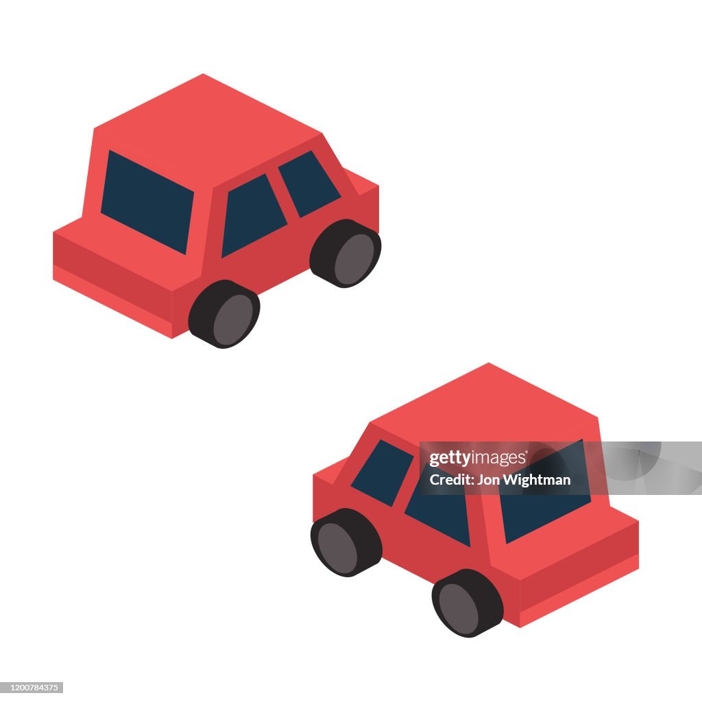 Simple Vehicle Isometric Single Element Simple Vehicle High-Res Vector Graphic - Getty ...