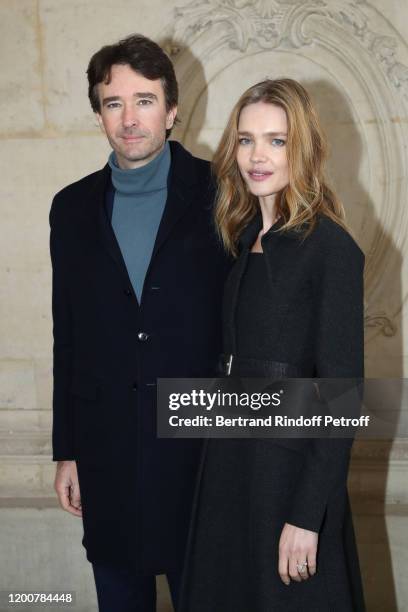 General manager of Berluti Antoine Arnault and Natalia Vodianova attend the Dior Haute Couture Spring/Summer 2020 show as part of Paris Fashion Week...