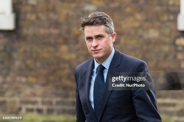 Secretary of State for Education Gavin Williamson arrives in Downing Street in central London to attend a first cabinet meeting after reshuffle on 14...