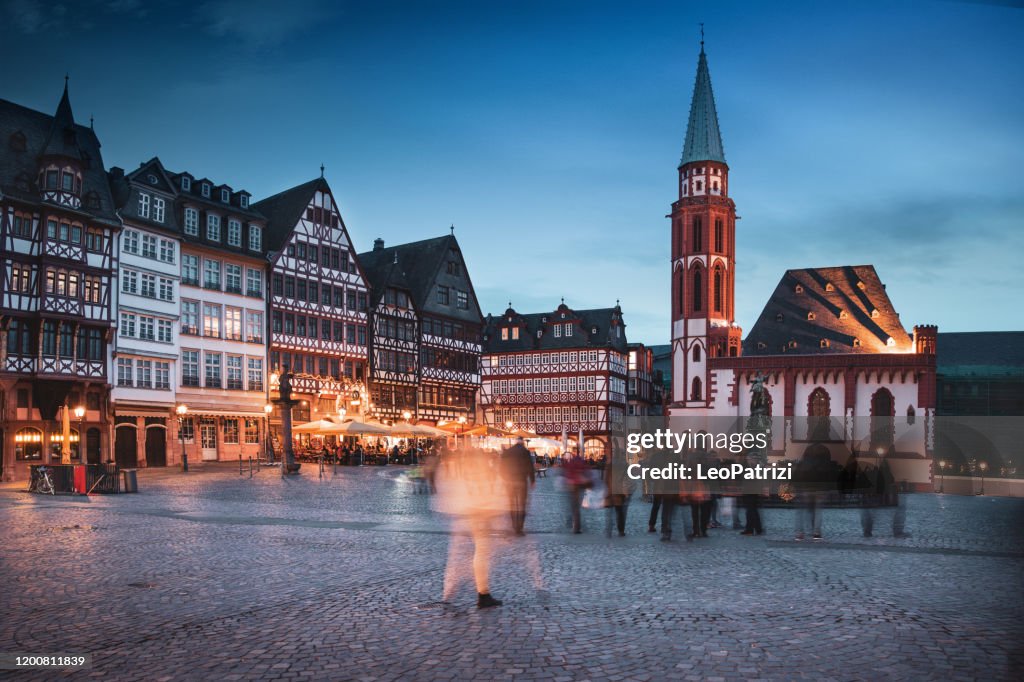 People in Frankfurt city center