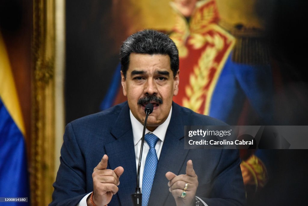 Nicolas Maduro Press Call At Miraflores