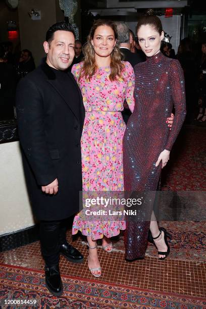 Gala ambassador James Conran, DKMS US chairman of the board Katharina Harf and model and gala ambassador Coco Rocha attend the DKMS dinner at Casa La...