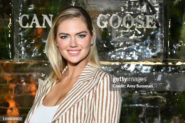 Kate Upton attends the Vogue + Canada Goose + Polar Bear International screening and panel at Smogshoppe on February 12, 2020 in Los Angeles,...