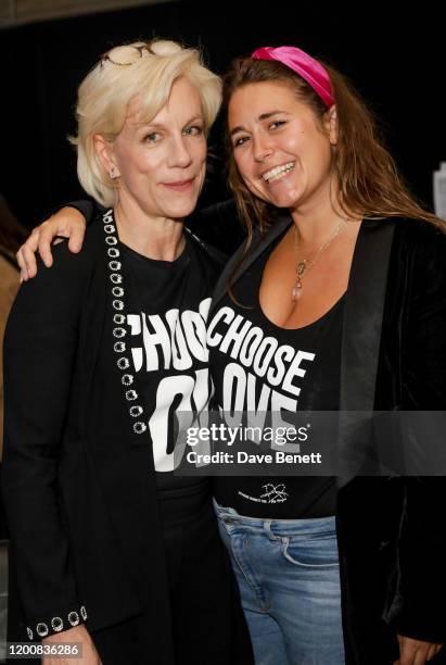 Juliet Stevenson and Josie Naughton attend "Love Letters Live" in support of Help Refugees at Shoreditch Town Hall on February 14, 2020 in London,...