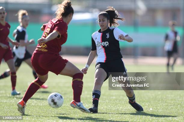 Chiara Beccari of Juventus Women U19 in action during the Viareggio Women's Cup match between Juventus U19 and FC Internazionale U19 on February 15,...