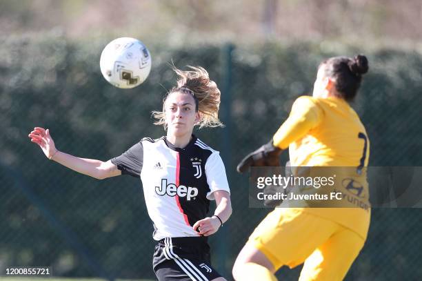 Alice Ilaria Berti of Juventus Women U19 in action during the Viareggio Women's Cup match between Juventus U19 and FC Internazionale U19 on February...