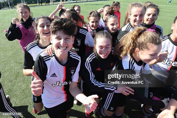 All players of Juventus Women U19 celebrates the victory after during the Viareggio Women's Cup match between Juventus U19 and FC Internazionale U19...
