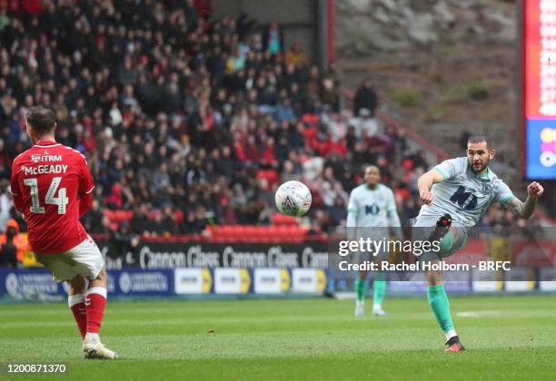 Bradley Johnson of Blackburn Rovers during the Sky Bet Championship match between Charlton Athletic and Blackburn Rovers at The Valley on February...