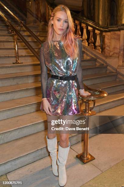 Mary Charteris attends the Halpern show during London Fashion Week February 2020 at The Old Bailey Ceremonial Entrance on February 15, 2020 in...