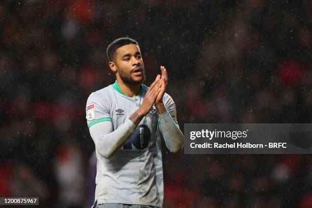 Dominic Samuel of Blackburn Rovers during the Sky Bet Championship match between Charlton Athletic and Blackburn Rovers at The Valley on February 15,...