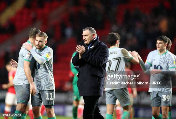 Tony Mowbray of Blackburn Rovers during the Sky Bet Championship match between Charlton Athletic and Blackburn Rovers at The Valley on February 15,...