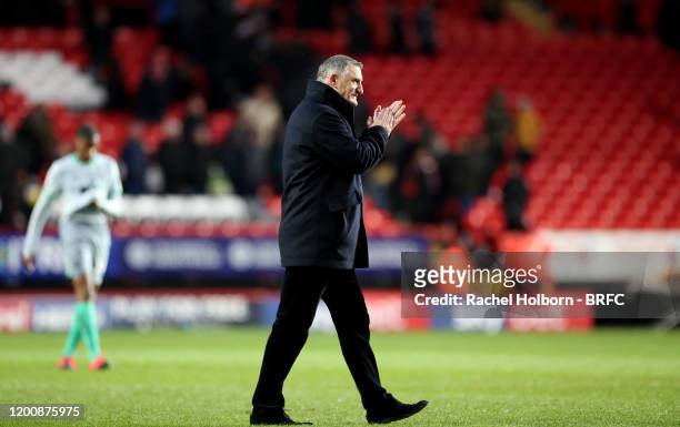 Tony Mowbray of Blackburn Rovers during the Sky Bet Championship match between Charlton Athletic and Blackburn Rovers at The Valley on February 15,...
