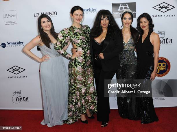 Celeste Thorson, Natasha Blasick, Alice Amter, Mandy Amano and Casey Dacanay attends The Society of Camera Operators Lifetime Achievement Awards 2020...