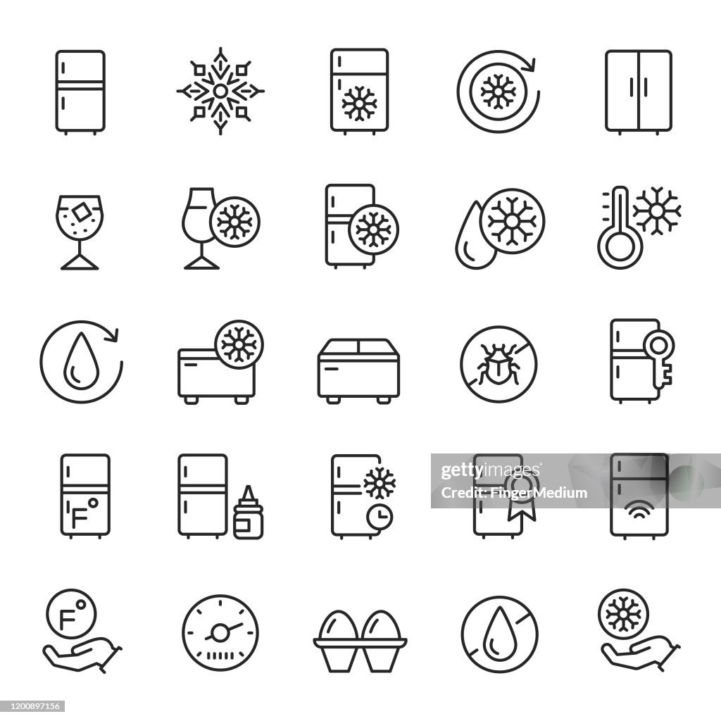 Kühlschrank-Symbol-Set