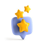 Abstract rating star like positive feedback