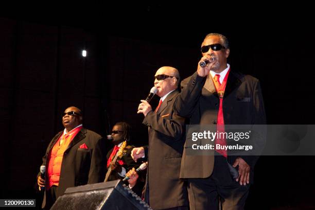 Musical group the Blind Boys of Alabama perform at Alabama Country Music Hall of Fame inductees concert, Montgomery, Alabama, 2010.